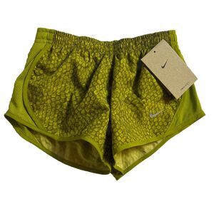 New Nike Girls' Dri-Fit Tempo Running Shorts, Brief Lined XS (6/7) Croc Print